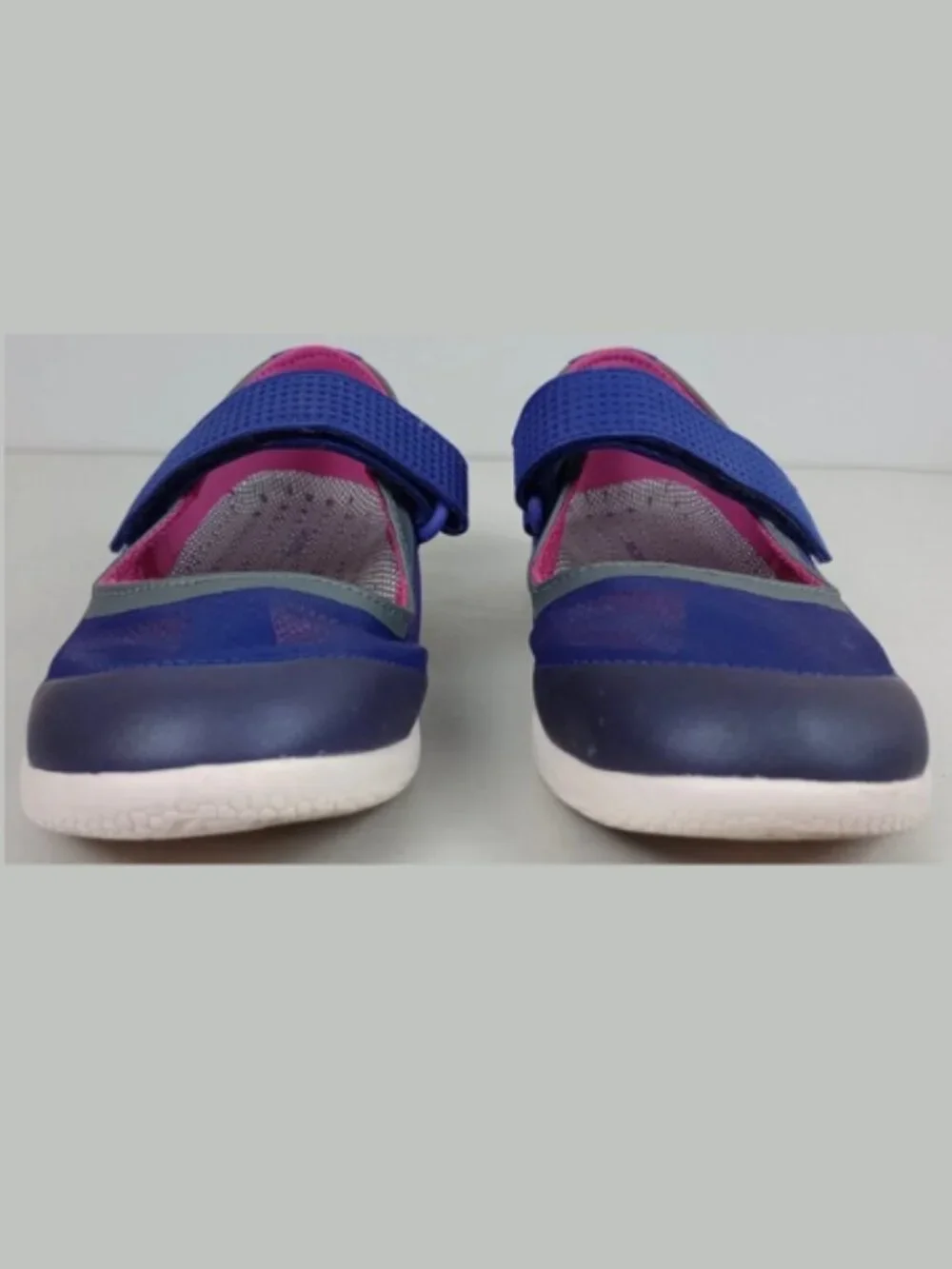 Lands End Womens‎ 8B Purple Pink Adjustable Mesh Mary Jane Shoes